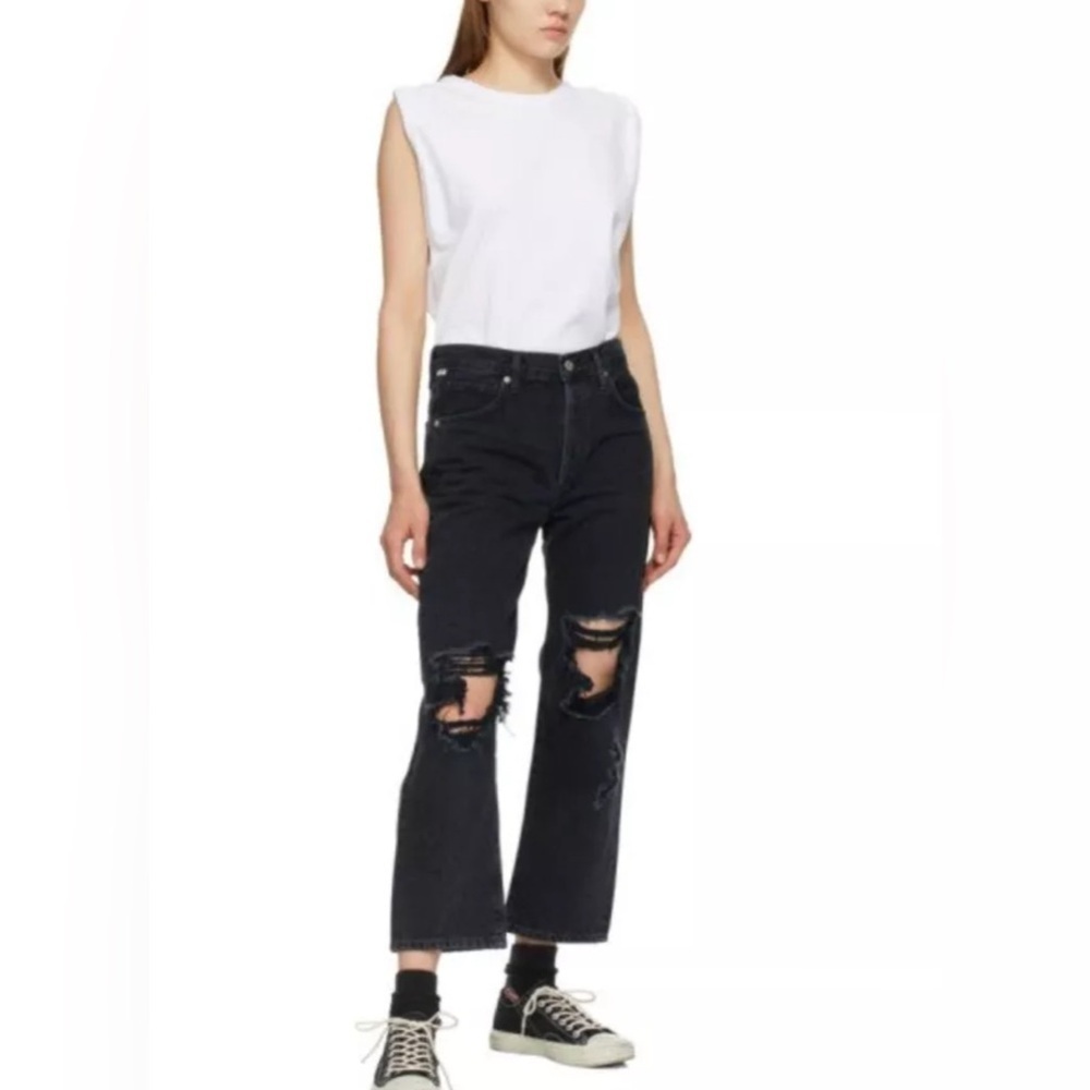 Citizens of Humanity Emery Crop Relaxed Straight Jeans Size 23